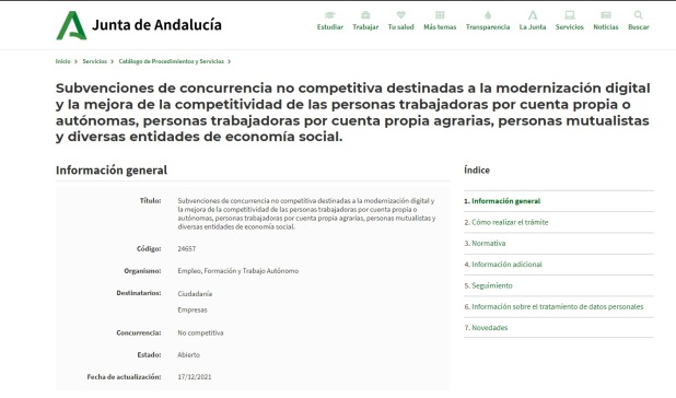 Suvenciones Junta de Andalucia - Digitalización