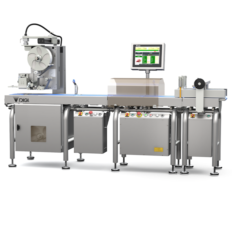 La etiquetadora de peso y precio de alta velocidad HI-700HS ll ofrece mayor eficiencia y flexibilidad. Su software para PC facilita la conexión en red y la integración con máquinas y sistemas administrativos existentes. El pesaje dinámico, junto con la et